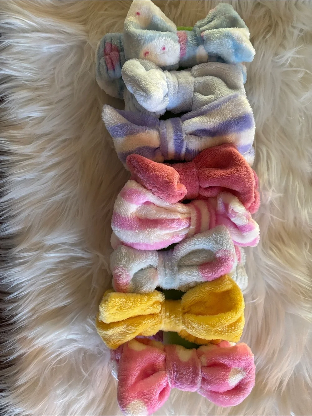 New Set of 8 Multi-Colored Headbands Soft Stretch Set